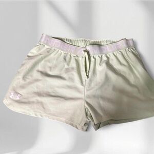 Under Armour Light Green Girls' Athletic Shorts